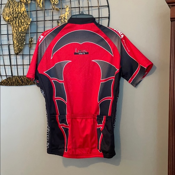 Red short sleeve cycling shirt - Picture 5 of 6